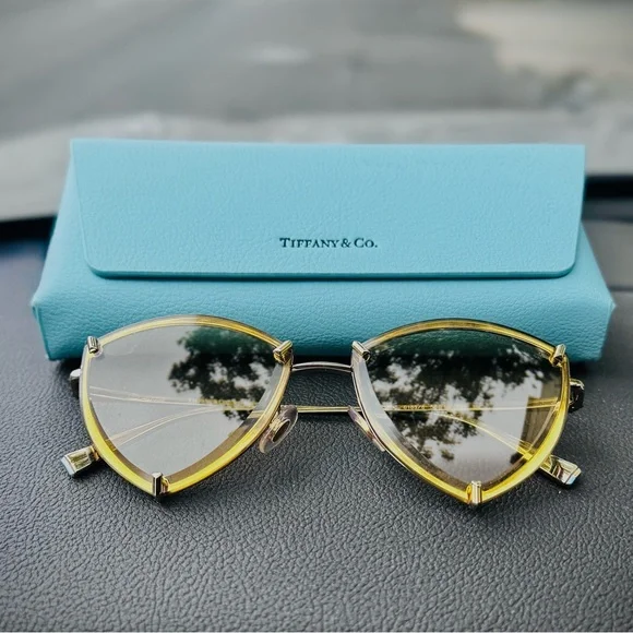 Tiffany & Co. Gold and Silver Women's Sunglasses - Picture 6 of 6